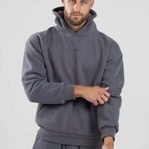 Comfrt Signature Hoodie Embossed Logo Steel Grey Large New Without tag/packaging
